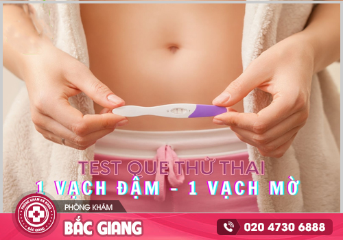 Que thử thai 1 vạch đẩm 1 vạch nhạt có thai không?