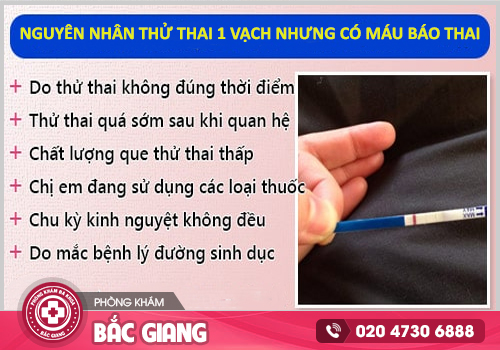 Ra máu báo thai thử que được chưa?