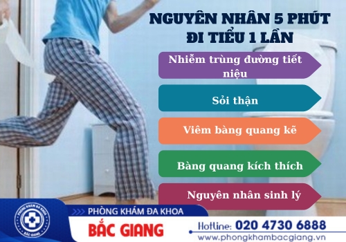 5 phút đi tiểu 1 lần