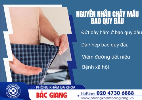 bao quy đầu chảy máu